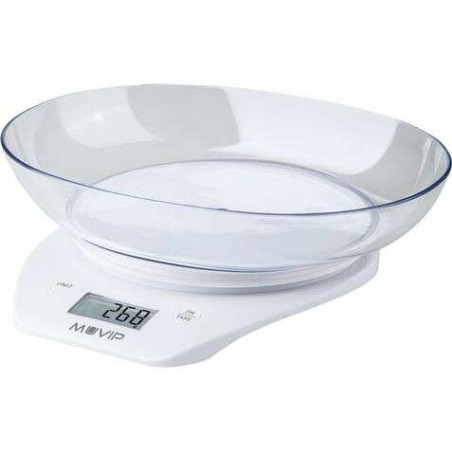 Balance de cuisine numérique Muvip avec bol - Bol transparent 1,5 L - Capteur haute précision - Poids max. 5 kg