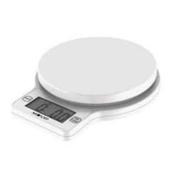 Balance de cuisine numérique ronde Muvip - Capteur de haute précision - Arrêt automatique - Poids max. 5 kg