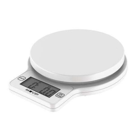 Balance de cuisine numérique ronde Muvip - Capteur de haute précision - Arrêt automatique - Poids max. 5 kg