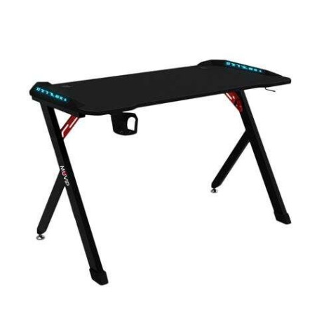 Muvip PRO1200 Table de jeu en fibre de carbone avec lumière RVB - Solide - Grande surface - Porte-gobelet - Crochet pour casque