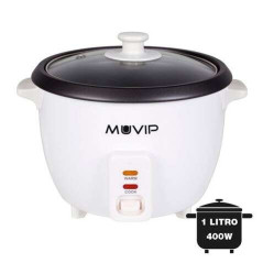Cuiseur à Riz Muvip - Capacité 1 Litre - Puissance 400W - Système de Cuisson et de Chauffage - Récipient Intérieur Antiadhésif