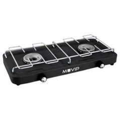 Cuisinière à Gaz Muvip 2 Feux avec Grille Amovible - Base Antidérapante - Couleur Noir