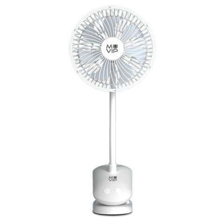 Ventilateur à Pince Portable Muvip 5W Diamètre 15cm - 4 Vitesses - Angle réglable jusqu'à 360º - Autonomie jusqu'à 9h