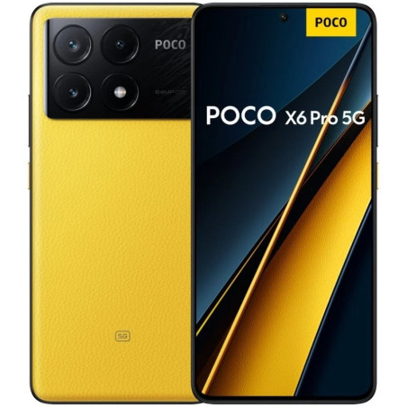 Smartphone Poco X6 Pro 5G Écran AMOLED 6,67" 1,5K - 12 Go - 512 Go - Caméra principale 64MP - Batterie 5000 mAh