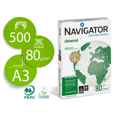 Pack de 5 - Papier Navigator A3 80gr 297x420mm (500 Feuilles) Blanc