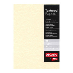 Apli Pack de 100 Feuilles de Papier Parchemin - 95gr - Design Double Face - Idéal pour Invitations, Diplômes et Travaux Manuels
