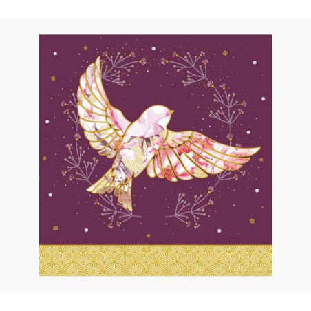 Carte Pictura Arabesque – Thème Hirondelle – Trifold – Comprend une enveloppe blanche – Papier certifié FSC