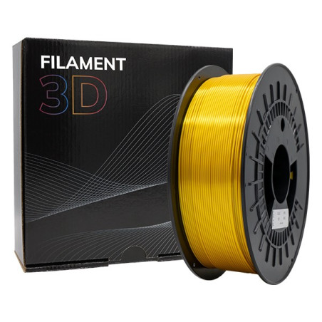 Filament 3D PLA SOIE - Diamètre 175 mm - Bobine 1kg - Couleur Or