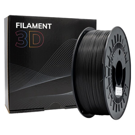Filament 3D PLA TOUGH - Diamètre 175 mm - Bobine 1kg - Couleur Noir