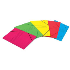 Pack de 20 - Chemise en Carton Enduit Mariola à Rabats Folio 500gr/m2 - Dimensions 34x25x1cm