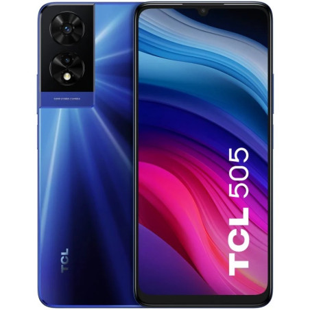 Smartphone TCL 505 675 - 8 Go - 128 Go - Appareil photo 50MP - Batterie 5010mAh - Couleur Bleu