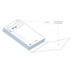 Pack de 10 - Livre de commandes 10 x 15 modèle à rayures en double