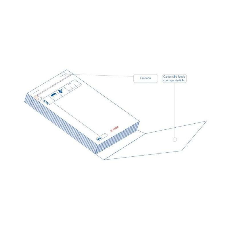 Pack de 10 - Livre de commandes 8,8 x 15, modèle à rayures en double