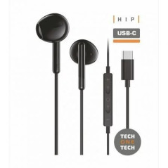 TechOneTech ear Écouteurs Intra-Auriculaires Tech Hip USB-C - Microphone Intégré - Assistant Vocal - Câble 120 m