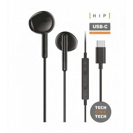 TechOneTech ear Écouteurs Intra-Auriculaires Tech Hip USB-C - Microphone Intégré - Assistant Vocal - Câble 120 m