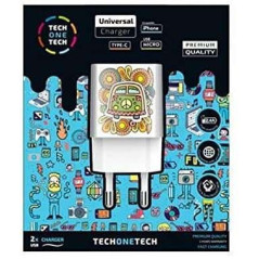 Chargeur mural double USB-A TechOneTech Green Champer - Haute performance