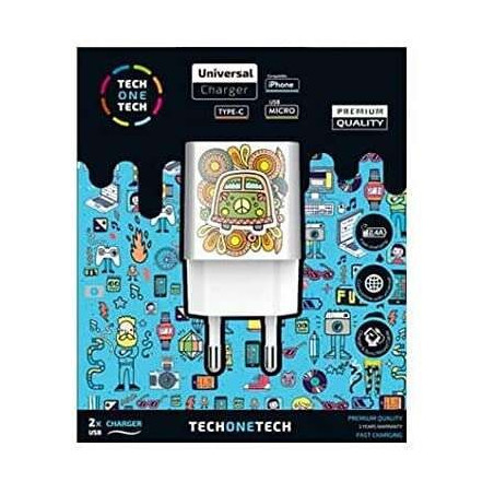 Chargeur mural double USB-A TechOneTech Green Champer - Haute performance