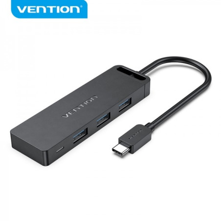 Vention HUB 5 en 1 USB-C vers 3xUSB3.0/USB-C(Gen1)/Micro-B Alimenté - 0,15m - Couleur Noir