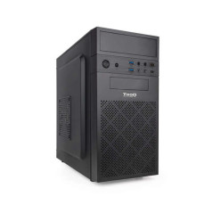 Boîtier minitour Tooq Micro-ATX/Mini-ITX - Taille de disque prise en charge 3,5", 2,5" - USB3.0, 2.0, audio HD, lecteur de carte