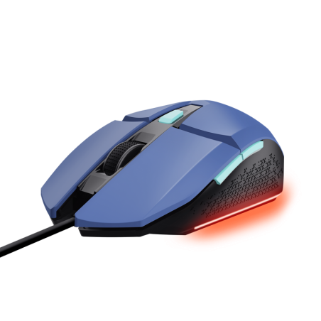 Souris de jeu lumineuse Trust Felox - Vitesse réglable jusqu'à 6400 DPI - 3 configurations LED multicolores