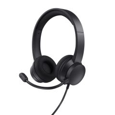 Trust Casque USB Supraaural avec Microphone - Suppression du Bruit - Arceau Ajustable - Connexion USB et USB-C