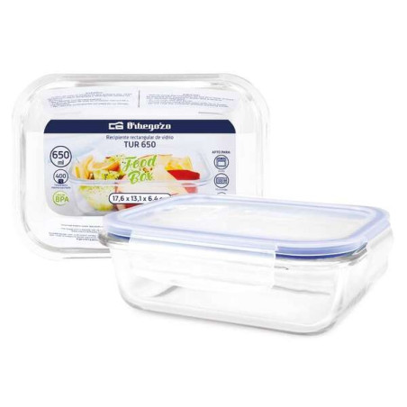 Pack de 4 - Récipients en verre ultra résistants Orbegozo TUR - 0,65 L - Conserver - Cuisiner et congeler en toute simplicité