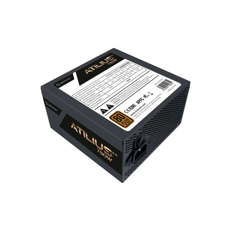 Alimentation Unykach Atilius 20 Noir 750 W 80 Plus Bronze 750 W ATX 23 - APFC - Ventilateur 120 mm