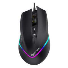 Souris Gaming USB Unykach Nova M244 avec éclairage RGB 6400dpi - 5 Boutons - Utilisation droitier - Câble 150m - Couleur Noir