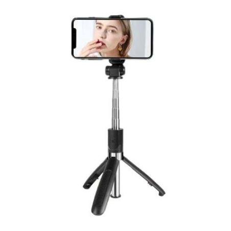 Trépied XO  perche à selfie Bluetooth - Poignée télescopique - Hauteur maximale jusquà 680 mm - Entièrement pliable