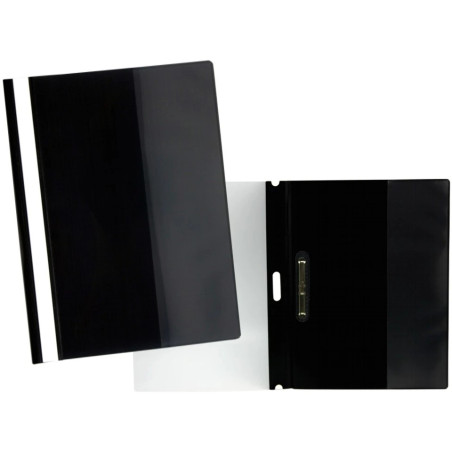 Oui Dossier avec Attache - Capacité 30 Feuilles A4 - Polypropylène Transparent - Coloris Noir