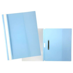 Oui Dossier avec Attache - Capacité 30 Feuilles A4 - Polypropylène Transparent - Coloris Bleu