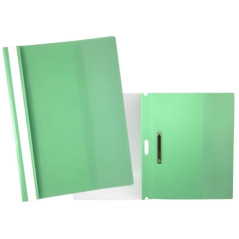 Oui Dossier avec Attache - Capacité 30 Feuilles A4 - Polypropylène Transparent - Coloris Vert