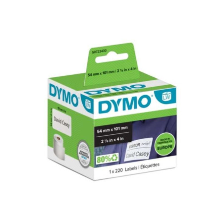 Dymo LW 99014 Étiquettes dexpédition autocollantes originales - 101x54 mm - 220 unités - S0722430