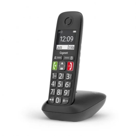 Téléphone sans fil Gigaset E290 Dect - Grand écran NB - Touches à gros chiffres - Volume avec fonction amplificateur