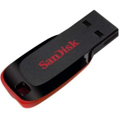 Mémoire Sandisk Cruzer Blade USB 20 64 Go - Sans cache - Couleur NoirRouge Pendrive