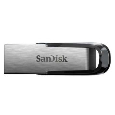 Mémoire USB 30 Sandisk Ultra Flair 128 Go - Sans couvercle - Couleur aciernoir Pendrive