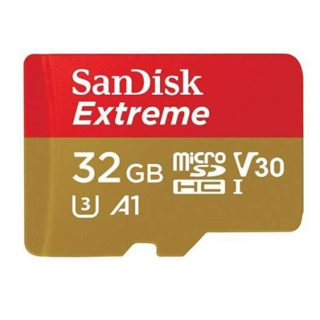 Carte Micro SDHC Sandisk Extreme 32 Go UHS-I U3 A1 Classe 10 100 Mos  Adaptateur SD