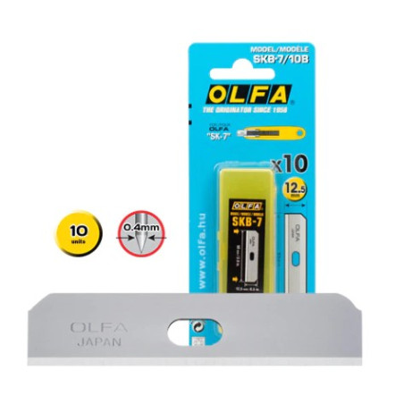 Olfa Pack de 10 lames de rechange pour couteaux Olfa SK-7 - Acier inoxydable