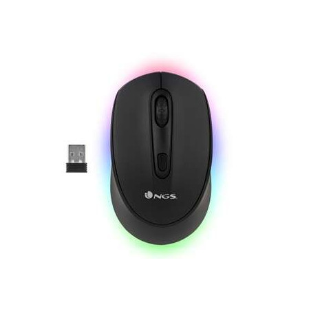 Souris Bluetooth USB sans fil NGS Smog-RB 2400dpi - Éclairage LED RGB - 3 boutons - Utilisation ambidextre