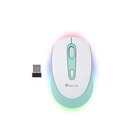 Souris Bluetooth USB sans fil NGS Smogmint-RB 2400dpi - Éclairage LED RGB - 3 boutons - Utilisation ambidextre