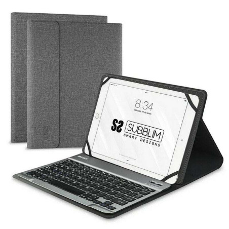 Clavier Bluetooth Amovible Subblim - Étui universel 9-10.1" - Design ultra fin - Support réglable - Accès à toutes les fonctions