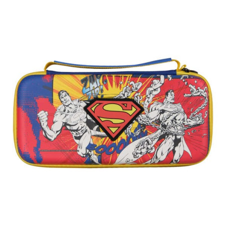 FR-TEC Premium Superman Bag pour Nintendo Switch - Compatible avec tous les modèles - Étui de haute qualité avec support intégré