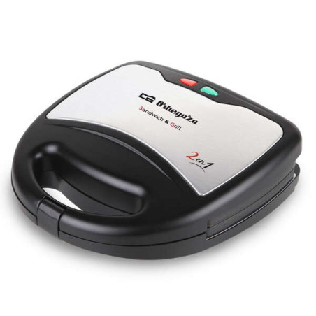 Orbegozo SW 7250 Machine à Sandwich Multifonction 2 en 1 - Plaques Interchangeables - Antiadhésives