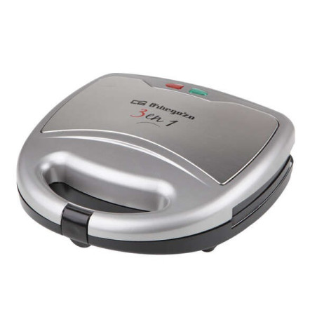 Orbegozo SW Machine à Sandwich 3 en 1 Multifonction - Grill et Gaufrier Plaques Interchangeables - Antiadhésif