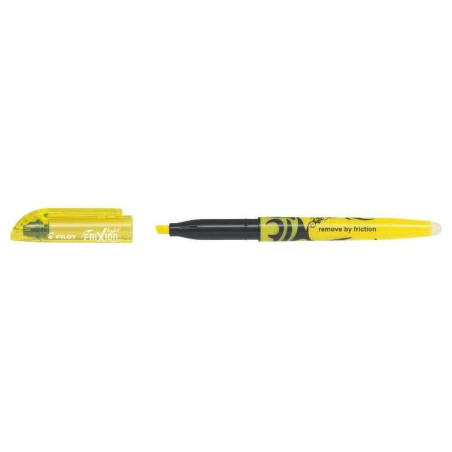 Pack de 12 - Stylo surligneur effaçable Pilot Frixion Light - Pointe en fibre biseautée - Ligne 1 mm / 3,5 mm - Couleur jaune