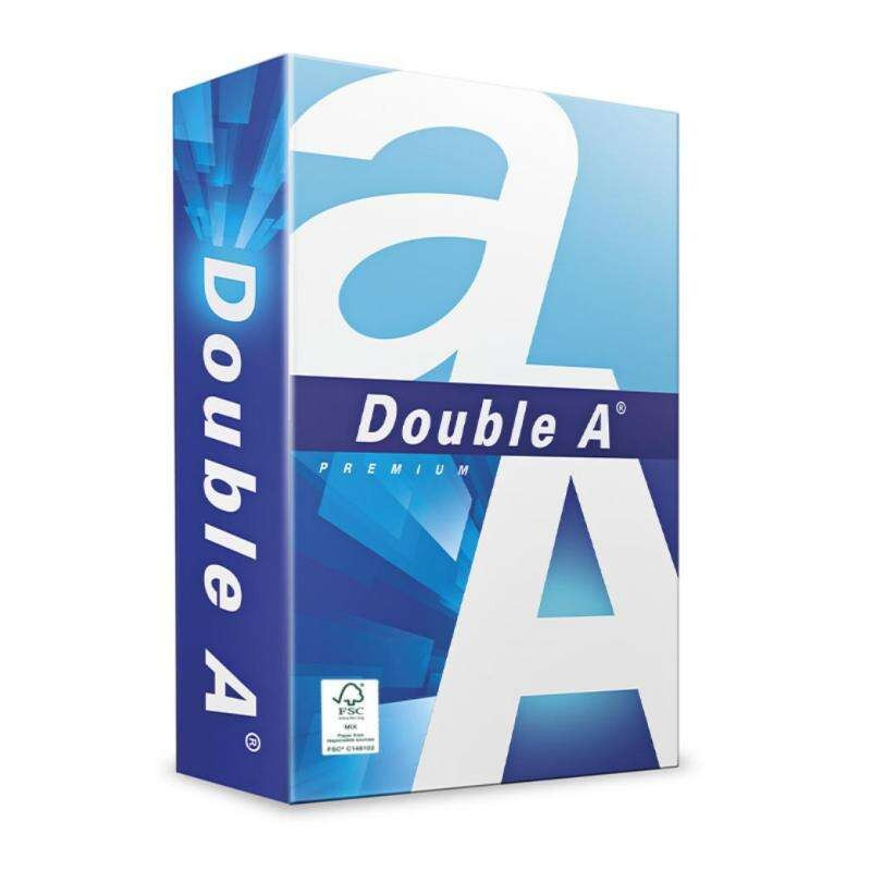 Pack de 5 - Carton de 5 ramettes Double A - A4 80gr. 210 x 297 mm (5 x 500 feuilles) Blanc - Certification FSC CIE165
