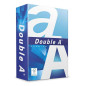Pack de 5 - Carton de 5 ramettes Double A - A4 80gr. 210 x 297 mm (5 x 500 feuilles) Blanc - Certification FSC CIE165