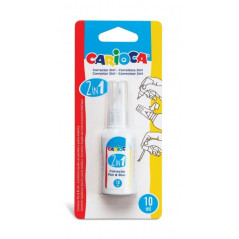 Carioca Pen & Brush Corrector 2In1 - Stylo et Pinceau - Pinceau en Nylon Doux et Précis - Pointe en Métal de Précision