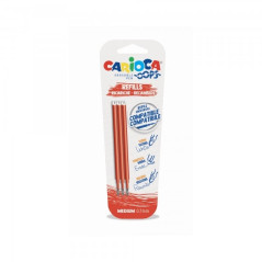 Carioca Oops Pack de 3 Recharges Stylo Effaçable - Encre Thermo-Sensible - Pointe 07 mm - Compatible avec Oops Pen