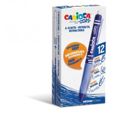 Pack de 12 - Stylos Effaçables Carioca Oops - Thermo Sensibles - Prise Triangulaire Ergonomique - Pointe Ø 0,7 mm